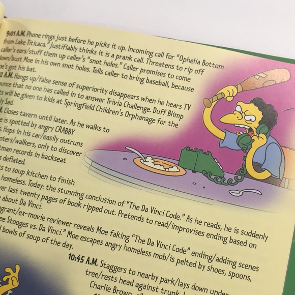 Rare The Book Of Moe From The Simpsons Library Of Wisdom Hardcover 2008 Edition - Picture 10 of 12